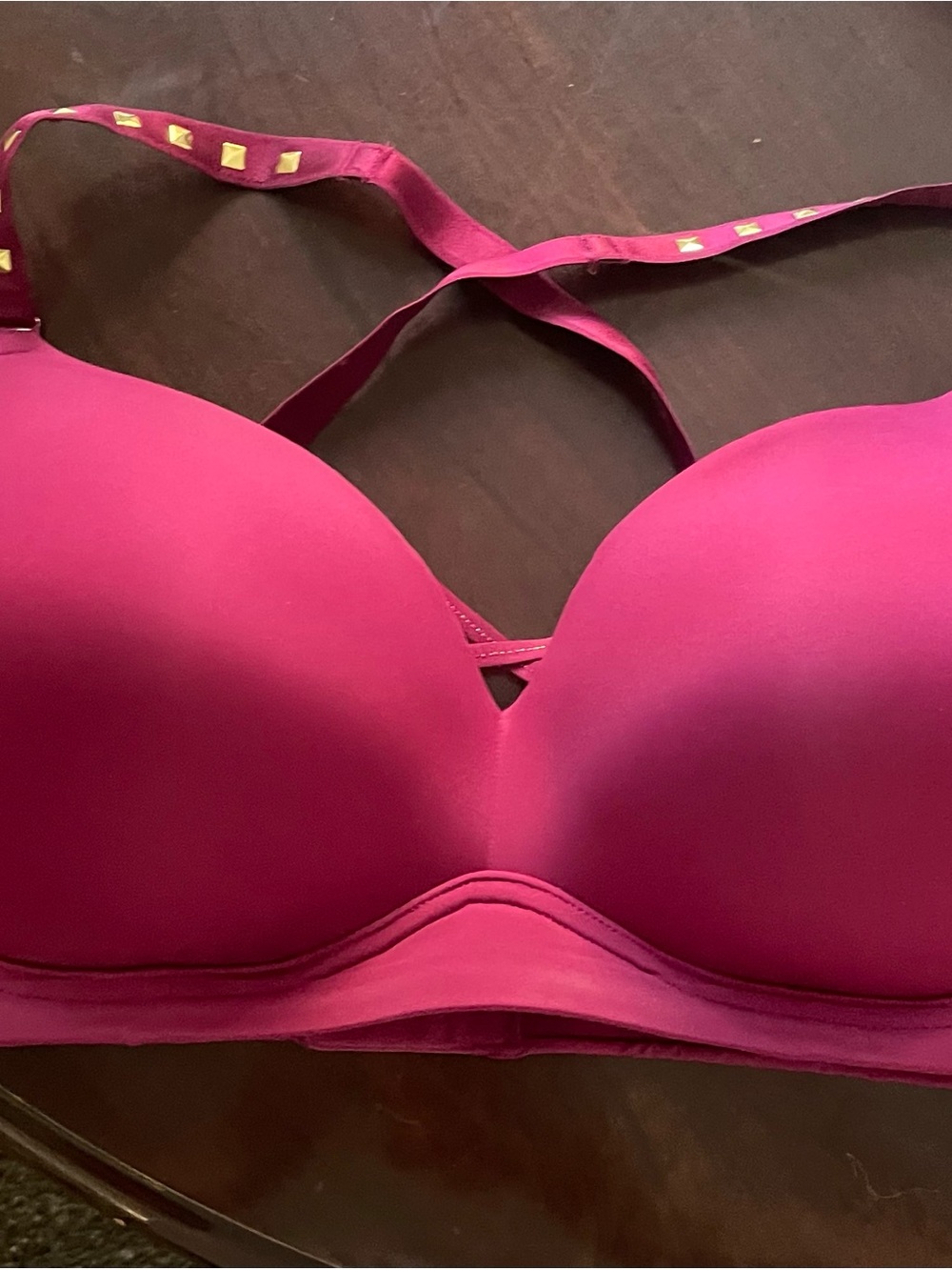 torrid Fuchsia Push-Up Bra with Gold Stud Strap Detail